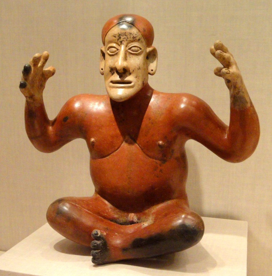 Storyteller Figure, 100-800 AD, Jalisco, Ameca Valley, Mexico, ceramic and pigment - Art Institute of Chicago - DSC00310