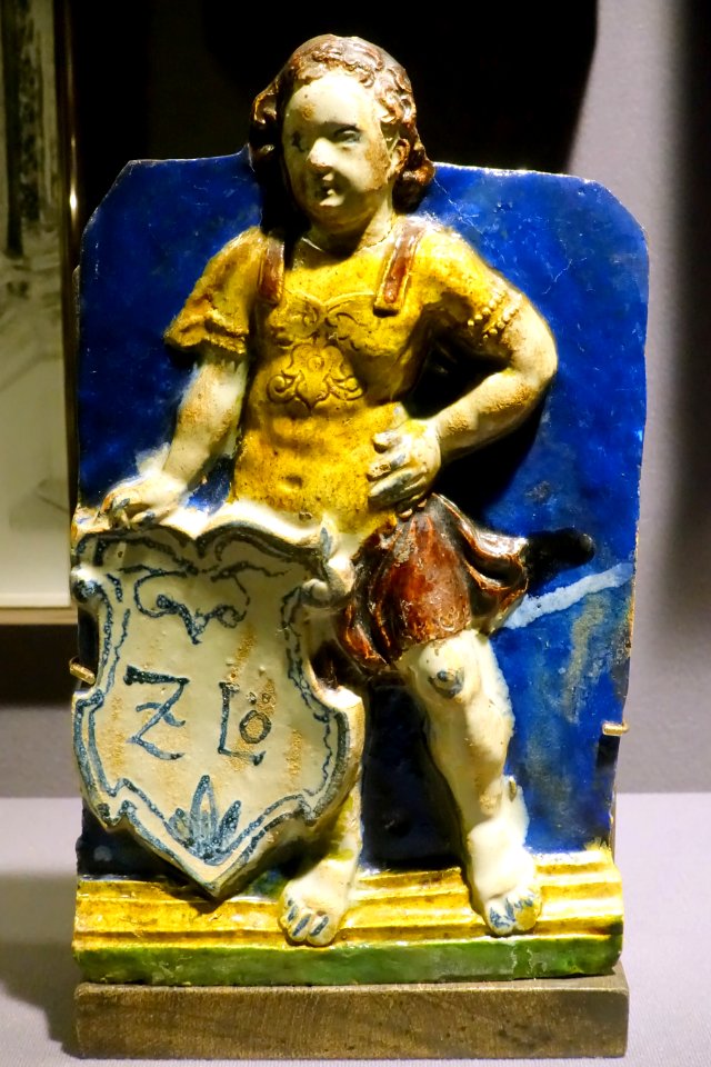 Stove tile, artist Zacharias Low, Switzerland, Bischofszell, 1640, ceramic - Museum of Anthropology, University of British Columbia - DSC09195