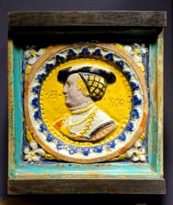 Stove tile, Austria or Germany, c. 1540, ceramic - Museum of Anthropology, University of British Columbia - DSC09177