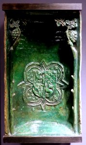 Stove tile, Germany, Nurnberg, c. 1500, ceramic - Museum of Anthropology, University of British Columbia - DSC09151