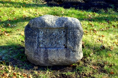 Stone without plaque - Faxon Veterans Memorial Park - Stoughton, Massachusetts - DSC01797