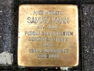 Stolperstein Duisburg-Neudorf Samuel Kann