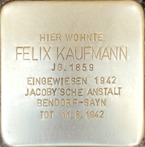 Stolperstein Felix Kaufmann