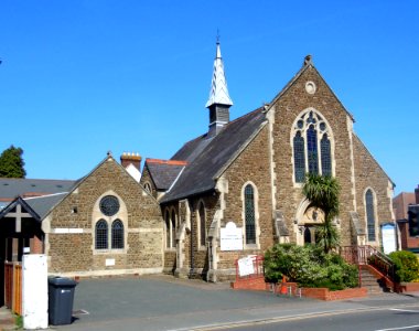 Stoughton Methodist Church, Manor Road, Stoughton, Guildford (April 2014, from Southwest)