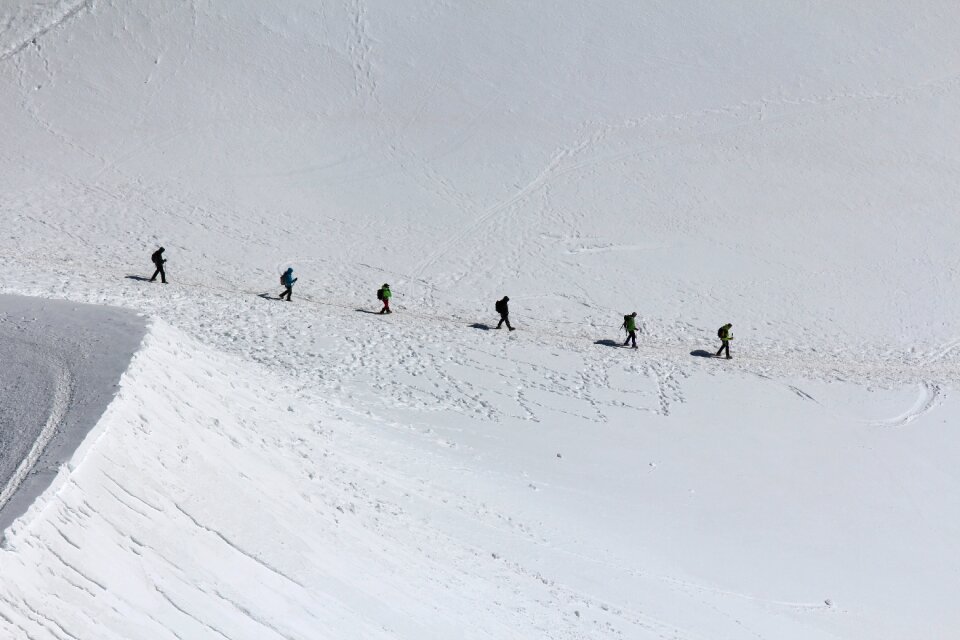Group of people hiking expedition