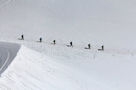 Group of people hiking expedition