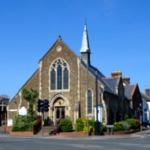 Stoughton Methodist Church, Manor Road, Stoughton, Guildford (April 2014, from Southeast) (1)