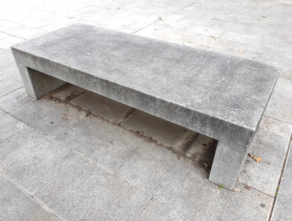 Stone bench in Barcelona 2017 B