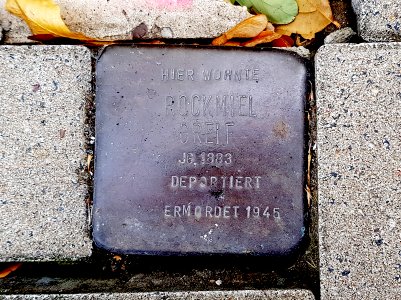 Stolperstein greif rockmiel pappenstr 3 duisburg-neudorf