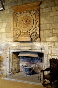 Stone Hall fireplace - Fountains Hall - North Yorkshire, England - DSC00522
