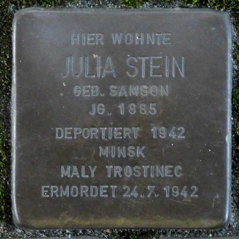 Stolperstein Dufkampstraße 17 Stadtlohn Julia Stein