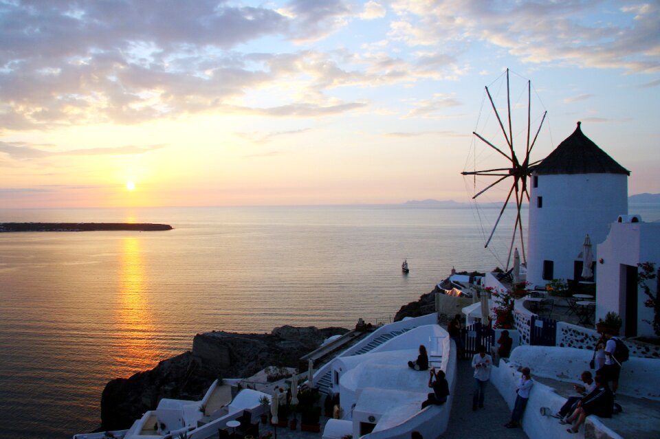 Santorini cyclades windmill