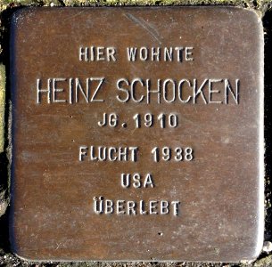 Stolpersteine Bremerhaven – Heinz Schocken