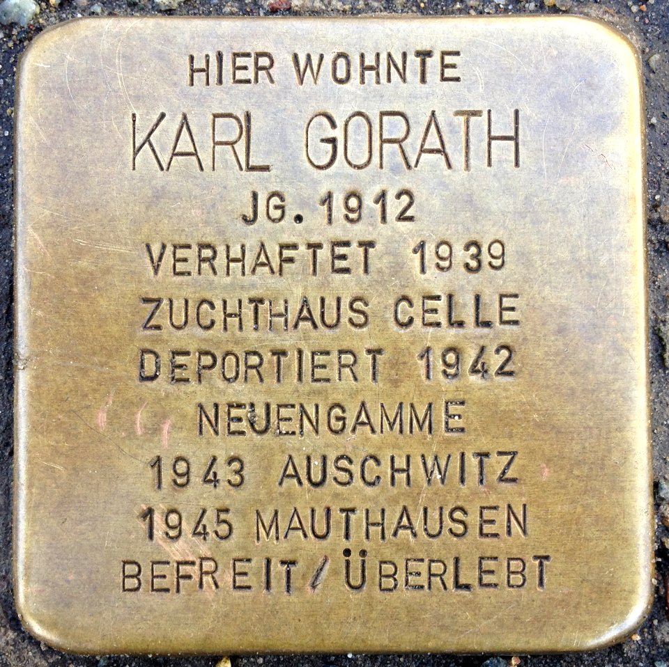 Stolpersteine Bremerhaven – Karl Gorath