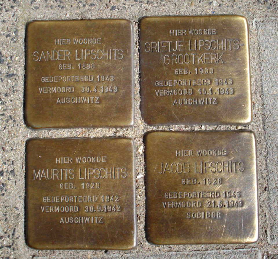 Stolpersteinen rotterdam agniestraat59