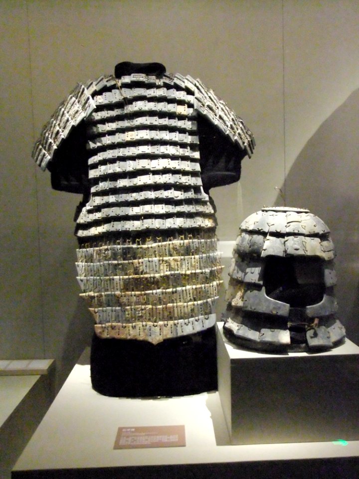 Stone armour, Warring States period, Shaanxi Institute of Cultural Relics and Archaeology Research