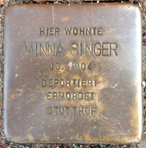 Stolpersteine Bremerhaven – Minna Singer