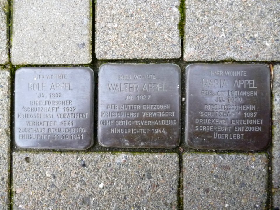 Stolpersteine Süderbrarup Appel