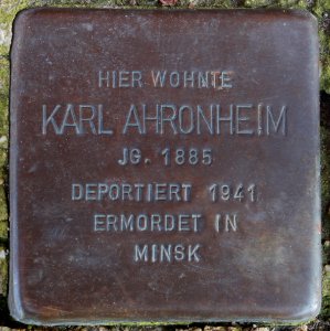 Stolpersteine Bremerhaven – Karl Ahronheim