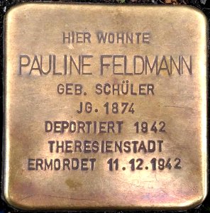 Stolperstein Kiel Pauline Feldmann