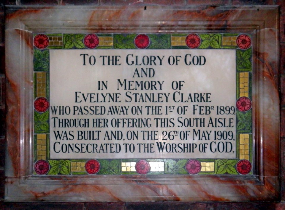 Stone tablet, St. Barnabas' Church, Bexhill (1)