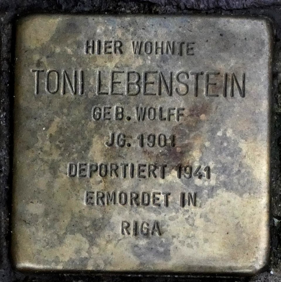 Stolperstein Kirchstraße 38 Südlohn Toni Lebenstein