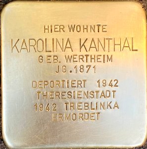 Stolperstein Karolina Kanthal