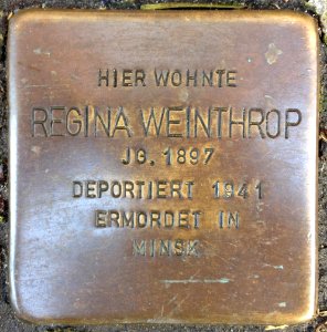 Stolpersteine Bremerhaven – Regina Weinthrop