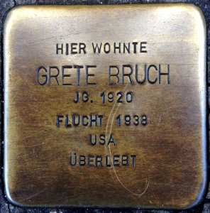 Stolpersteine Bremerhaven – Grete Bruch