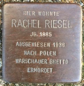 Stolpersteine Bremerhaven – Rachel Riesel