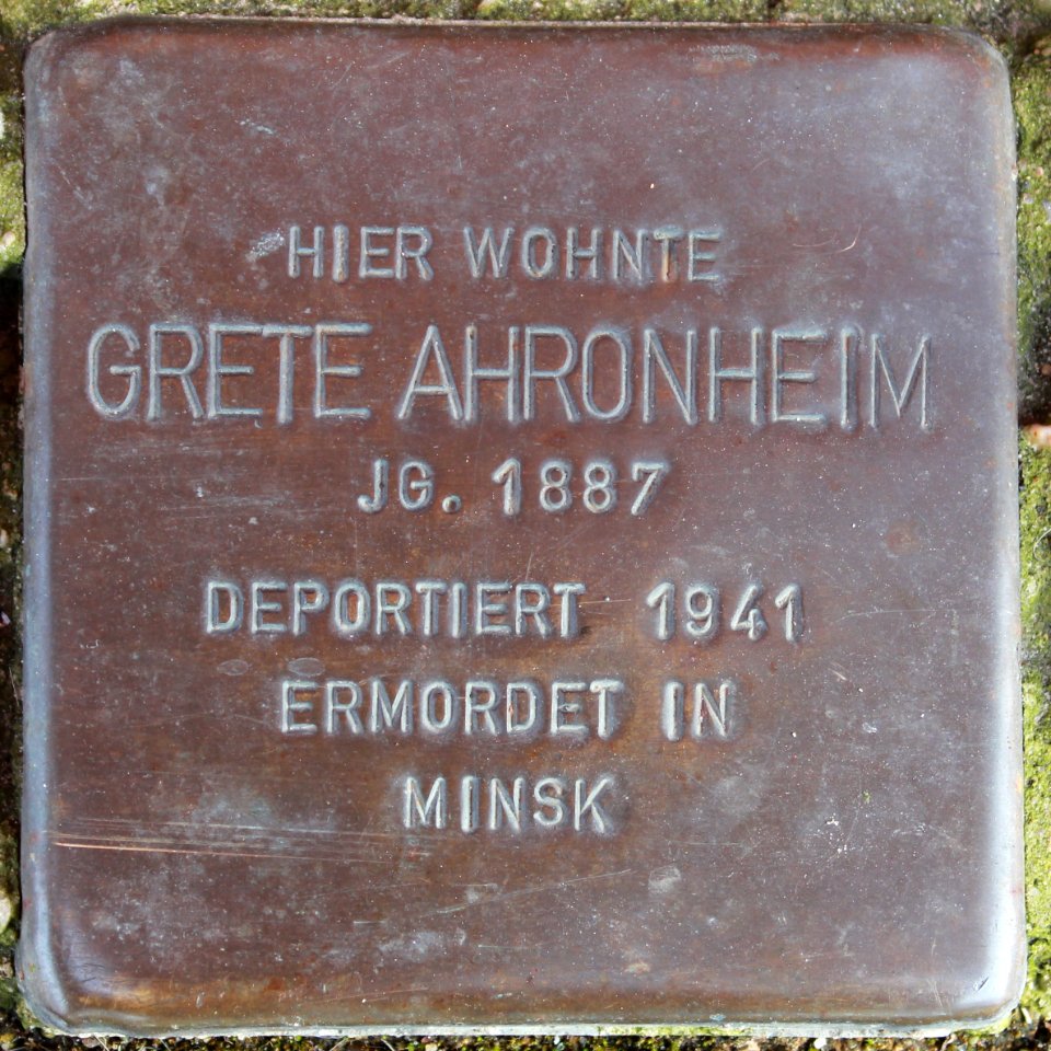 Stolpersteine Bremerhaven – Grete Ahronheim