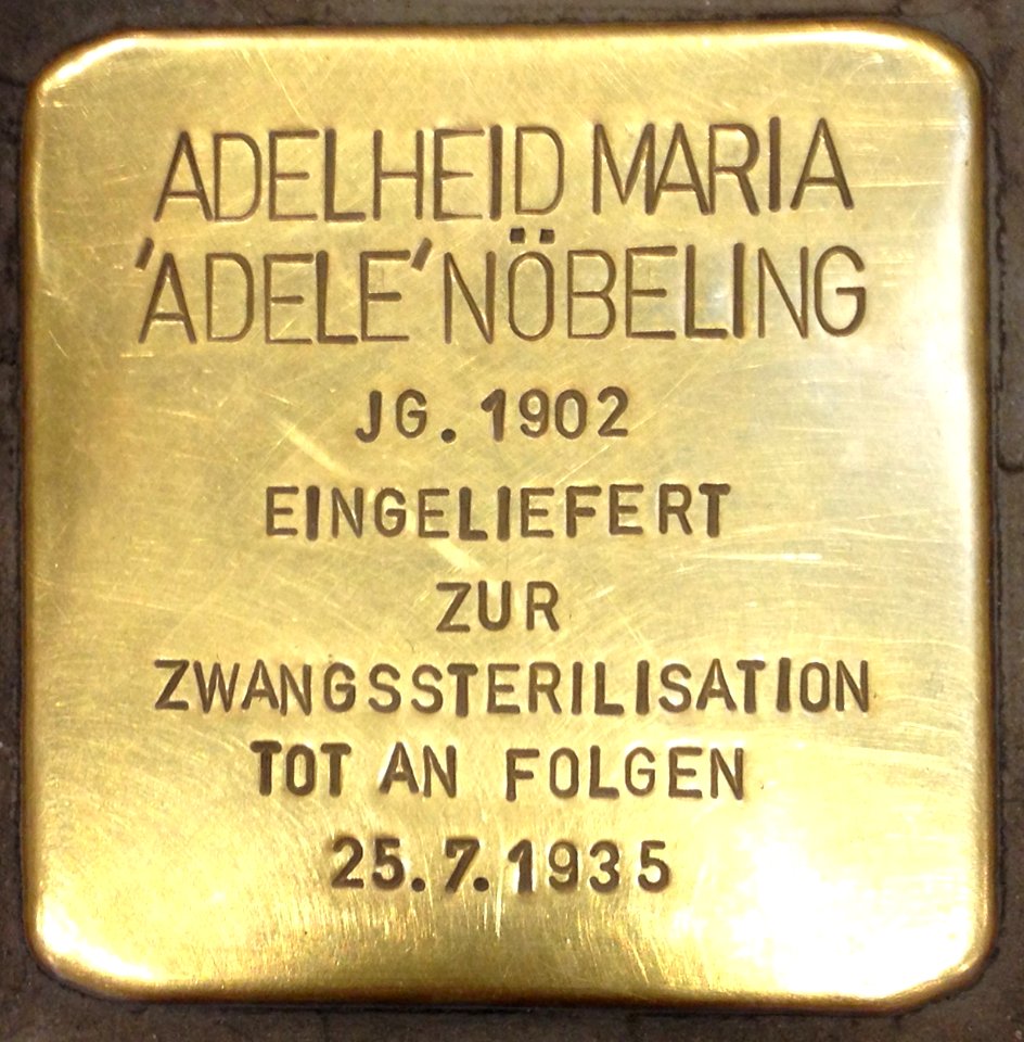 Stolpersteine Rotenburg (Wümme) – Adelheid Maria 'Adele' Nöbeling
