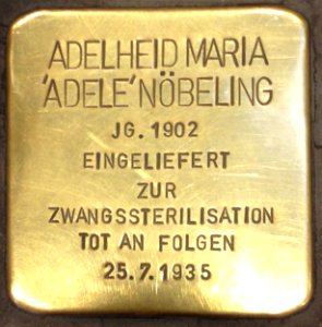 Stolpersteine Rotenburg (Wümme) – Adelheid Maria 'Adele' Nöbeling