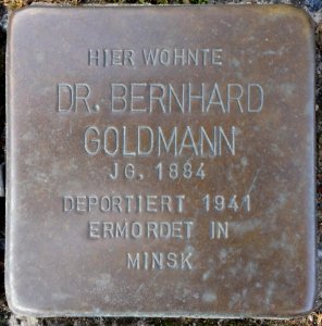 Stolpersteine Bremerhaven – Dr. Bernhard Goldmann