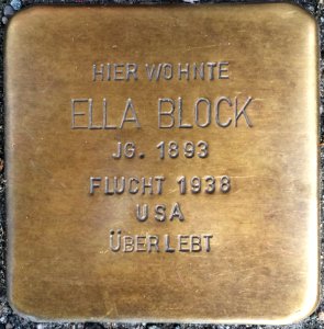 Stolpersteine Bremerhaven – Ella Block