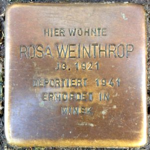 Stolpersteine Bremerhaven – Rosa Weinthrop