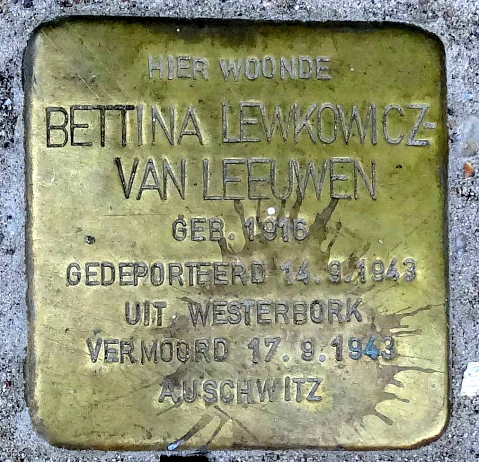 Stolpersteine Gouda Krugerlaan18 (detail 2)