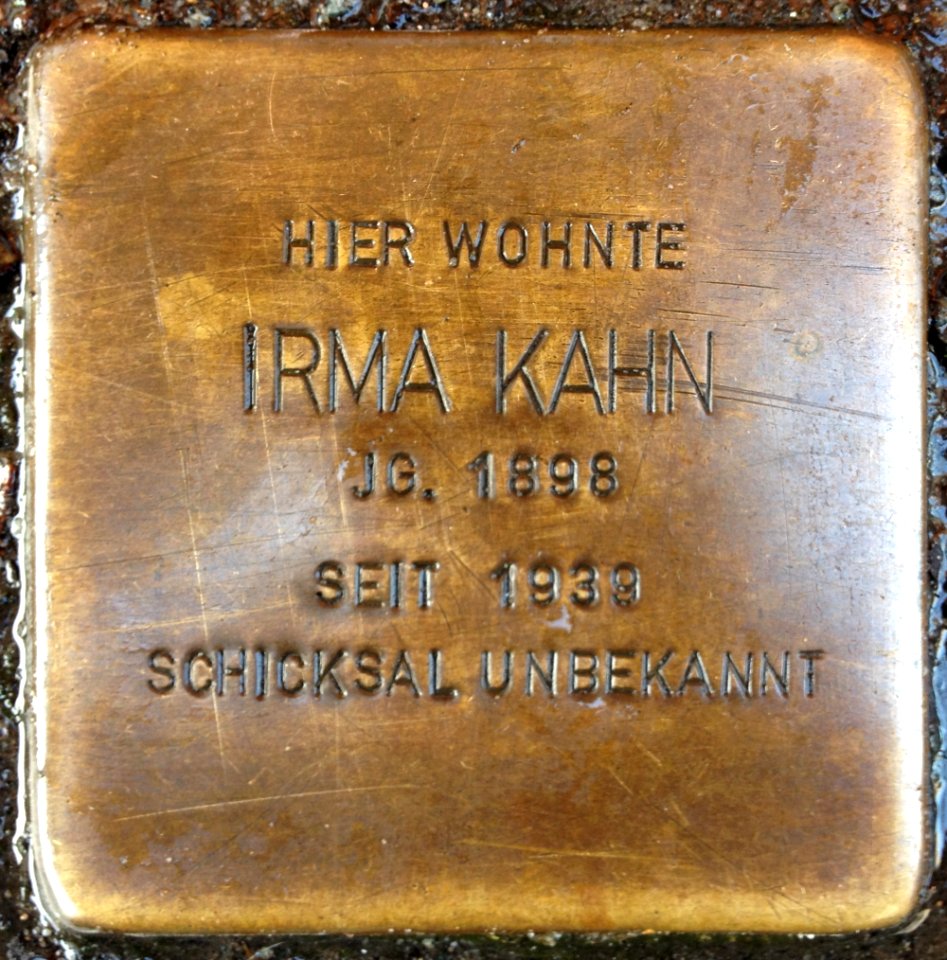 Stolpersteine Bremerhaven – Irma Kahn