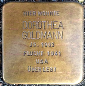 Stolpersteine Bremerhaven – Dorothea Goldmann