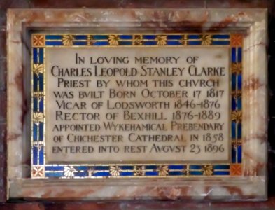 Stone tablet, St. Barnabas' Church, Bexhill (3)