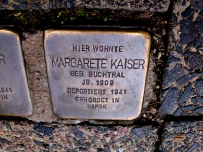 Stolperstein Margarete Kaiser