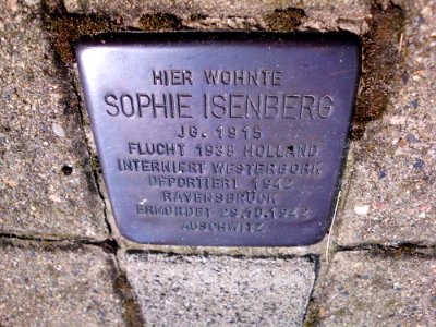 Stolperstein Sophie Isenberg, Bild 1
