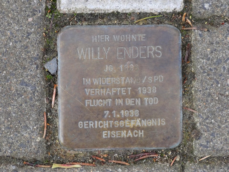 Stolperstein Stedtfelder Straße 19a, Eisenach