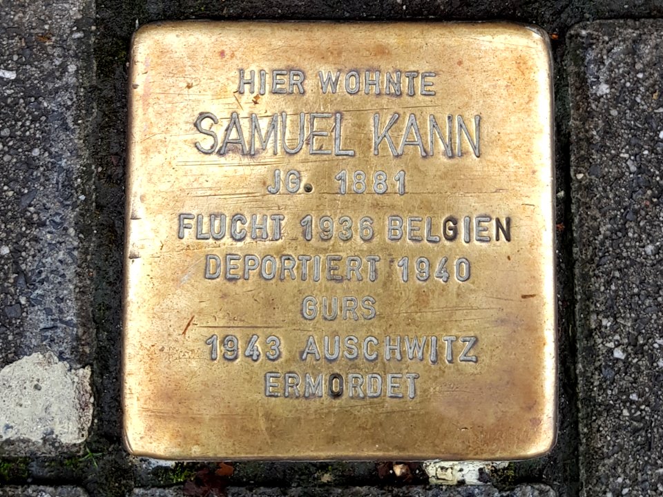 Stolperstein-Duisburg Samuel Kann