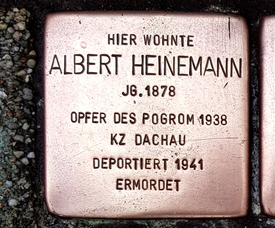 Stolperstein-Duisburg Albert Heinemann