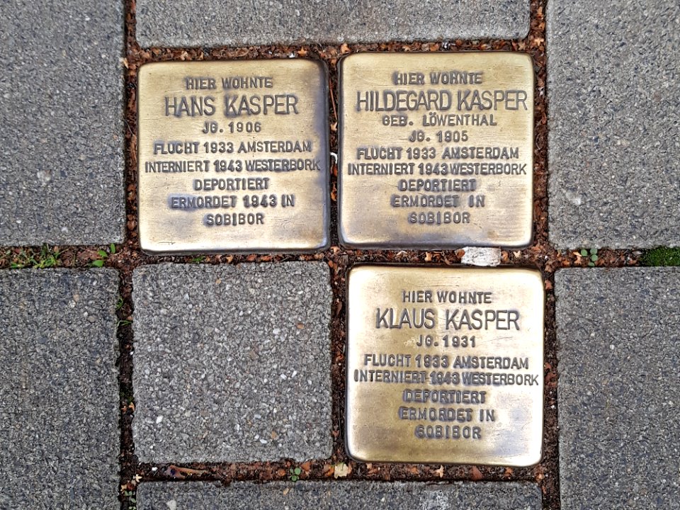 Stolpersteine kasper hans hildegard klaus sternbuschweg 14 duisburg-neudorf