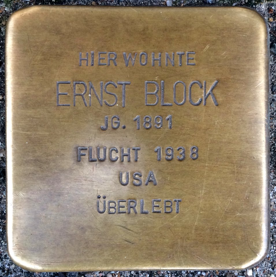 Stolpersteine Bremerhaven – Ernst Block