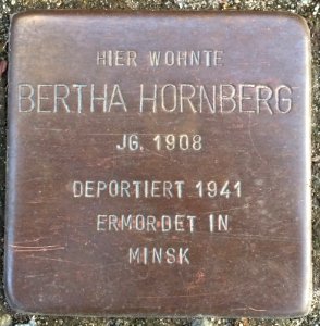 Stolpersteine Bremerhaven – Bertha Hornberg