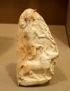 Storm god, Ishchali, Isin-Larsa to Old Babylonian, 2000-1600 BC, baked clay - Oriental Institute Museum, University of Chicago - DSC07416