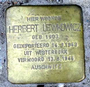 Stolpersteine Gouda Krugerlaan18 (detail 1)